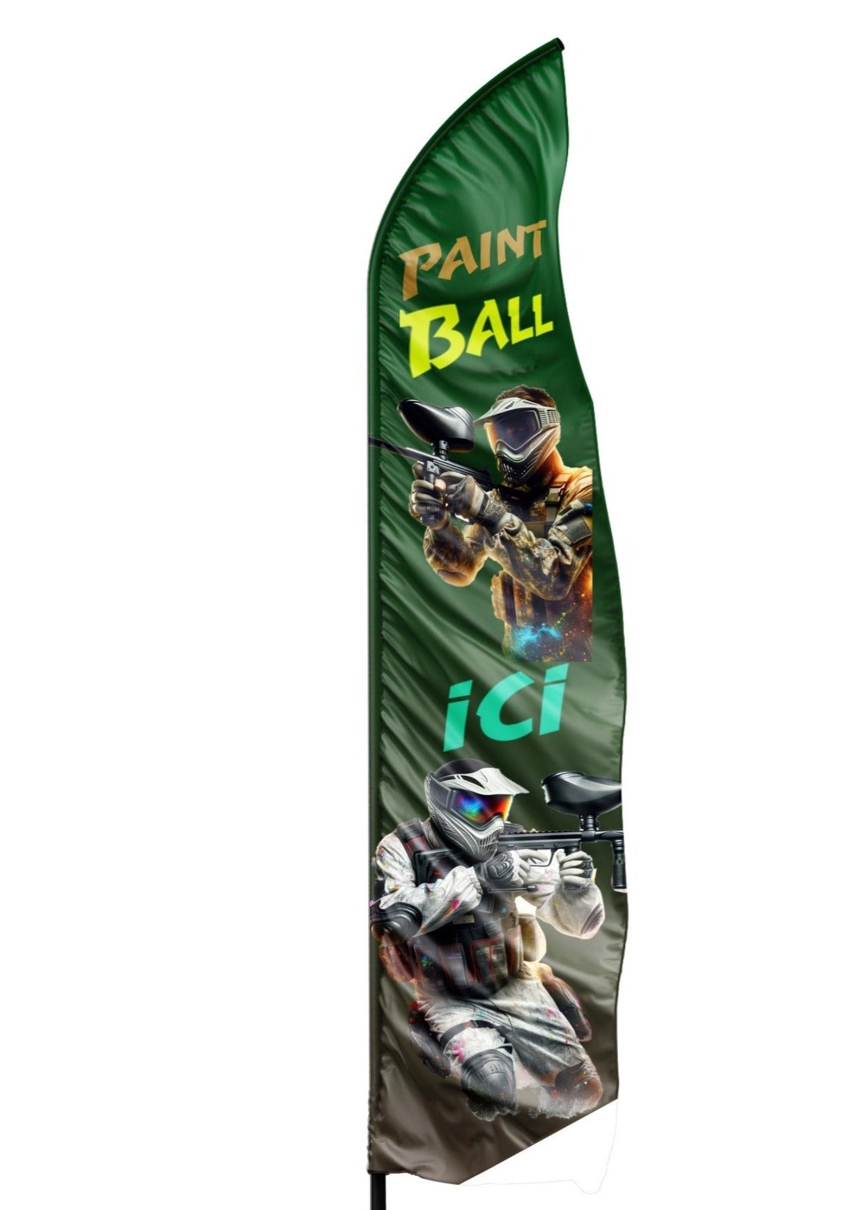 VOILE SEULE pour drapeau oriflamme paintball forme aile