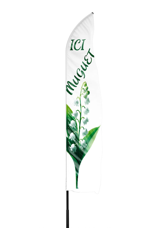 Voile seule muguet ici avec une illustration de muguet géant