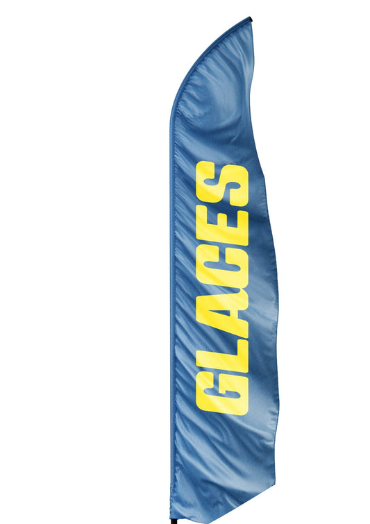 VOILE SEULE  pour Drapeau oriflamme GLACES forme aile