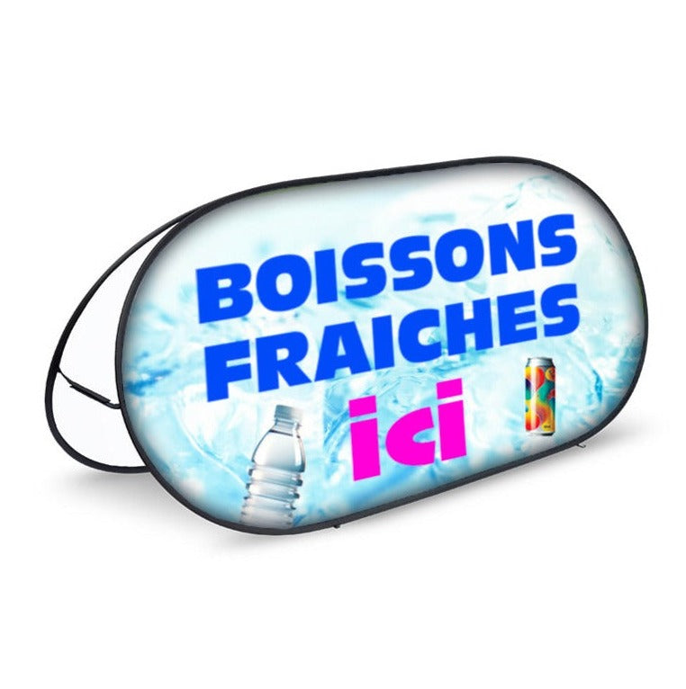 Golf banner avec une inscription boissons fraiches