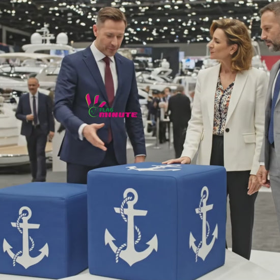 Vidéo de présentation du cube publicitaire ancre marine Flag Minute 