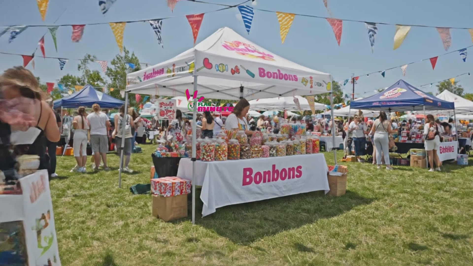 video de présentation du barnum bonbons  de Flag Minute