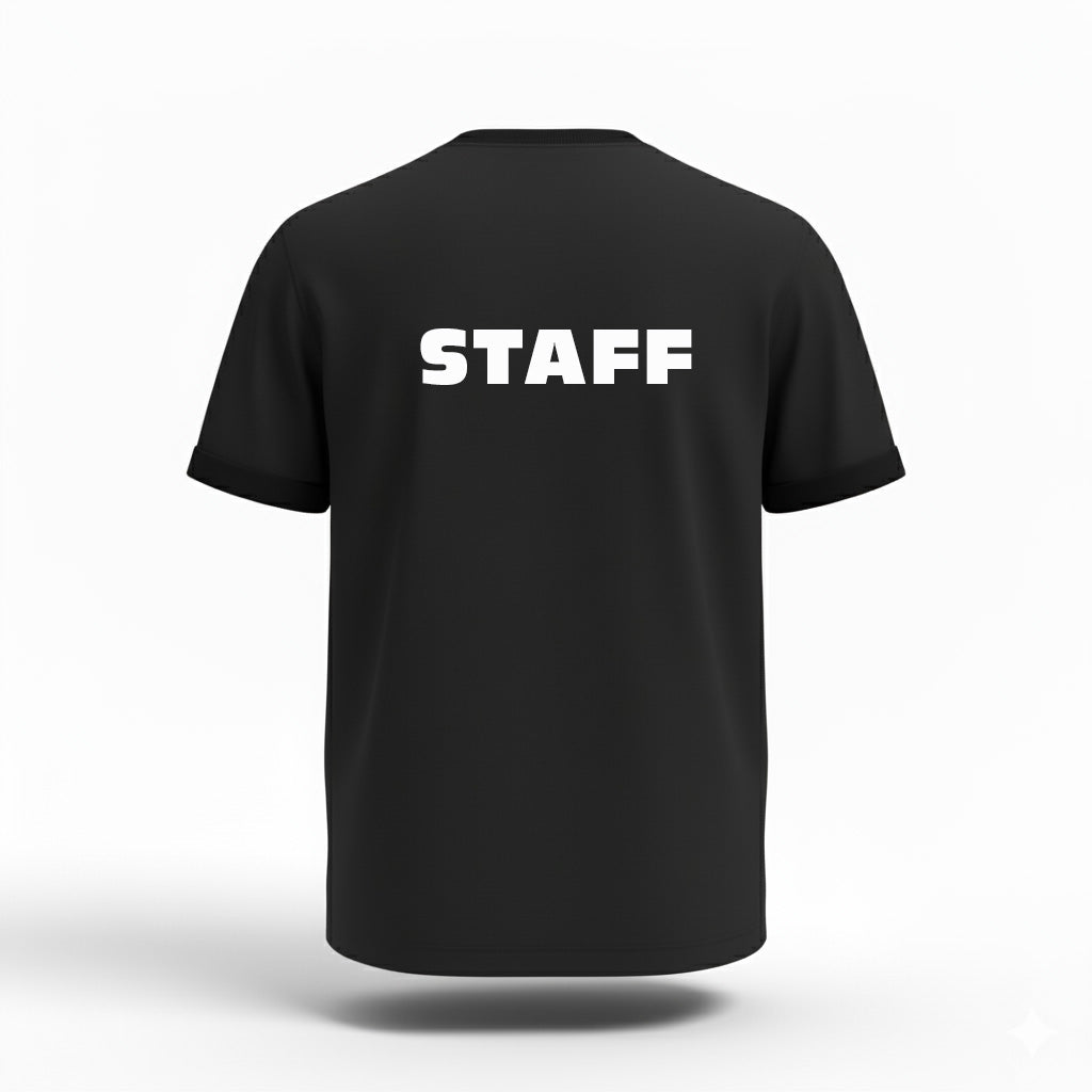 T-Shirt Noir STAFF – Identification Équipe Événement